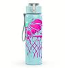 1PC Color Basketball Hoop Splash Print 750ml Color Plastic Water Bottle Leakproof Flip Straw Lid For Sports Office Home Use