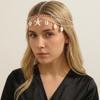 Bohemia Headband Shell Hair Accessory Chain Jewelry for Women Elegant Imitation Pearl Tassel Headpiece Beach Vacation Gifts