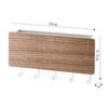 Key er Decorative Wall Hooks Space Saving Easy Install Home Chic Wooden Door Back Storage Rack Holder with 5 Hooks
