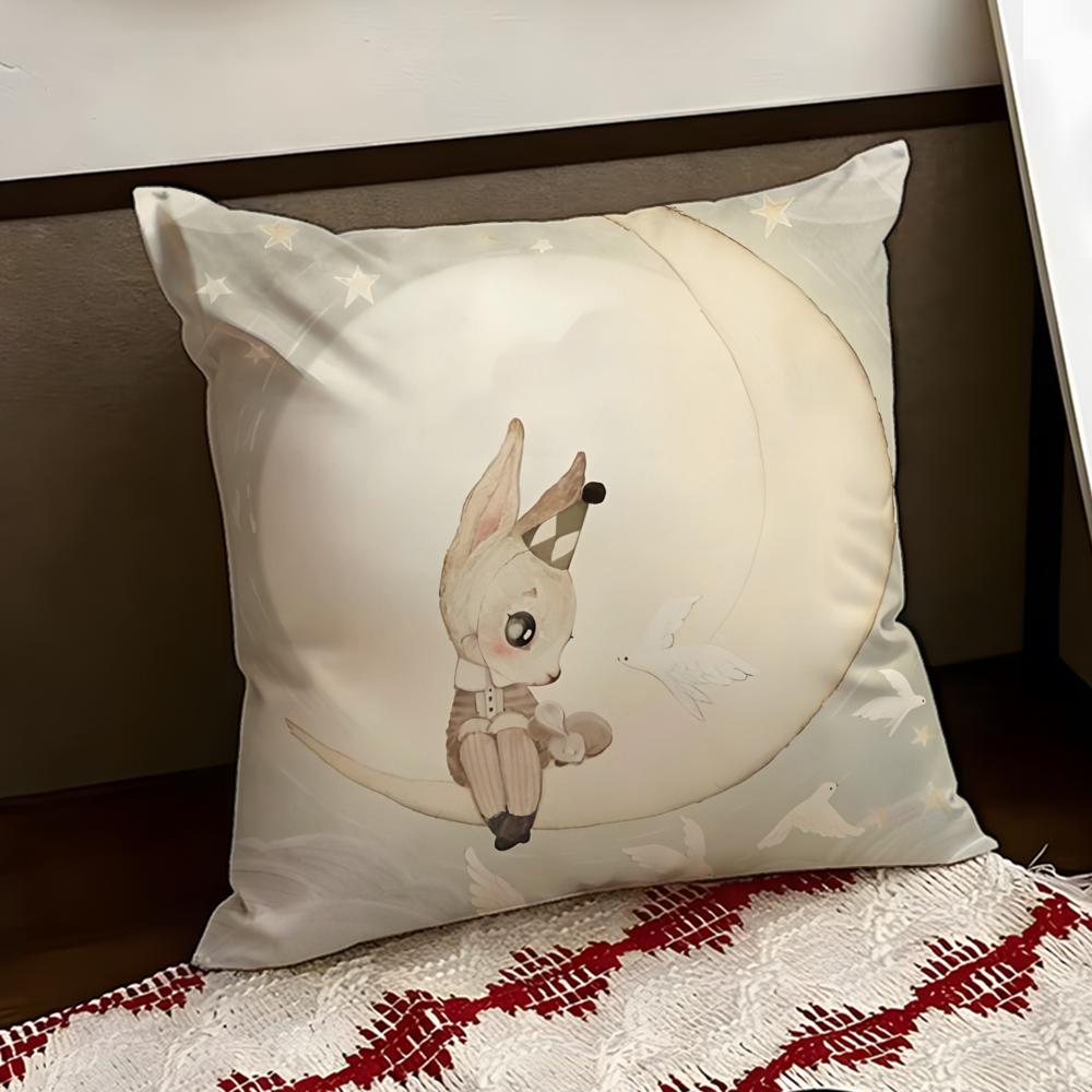 MMrs MMighetto Print Cushion Cover Reversible Soft Durable Pillow Cover Home  Car MultiScene Use for Daily Comfort