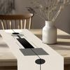 Modern Minimalist Geometric Table Runner, Black White Gray Art Design, Home Dining Table Decor Women's Clothing