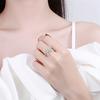 Stylish Copper Butterfly Ring with Rhinestone Zirconia Inlay