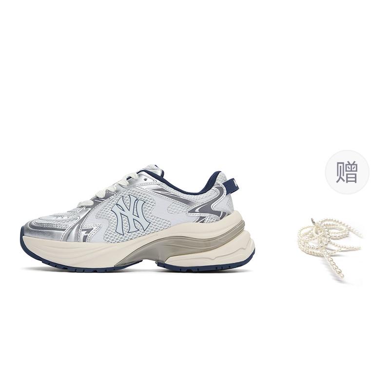 MLB New York Yankees Running Shoes Unisex Low Top Silver/Gray 3ARNSPL4N-50GRL