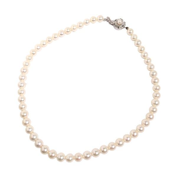 Akoya Pearl 53 grains Necklace Pearl white Women Used