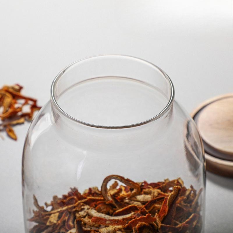 Large Glass Sealed Storage Tank Tangerine Peel Jar High Borosilicate Food Storage Tank Dried Fruit and Grains Large Capacity Storage Tank