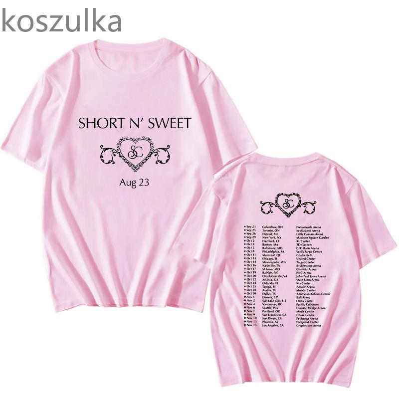 Sabrina Carpenter Graphic Tee Shir Vintage Gothic Fashion Short N' Sweet T-shirt Man 100% Cotton Oversized T Shirts Streetwear