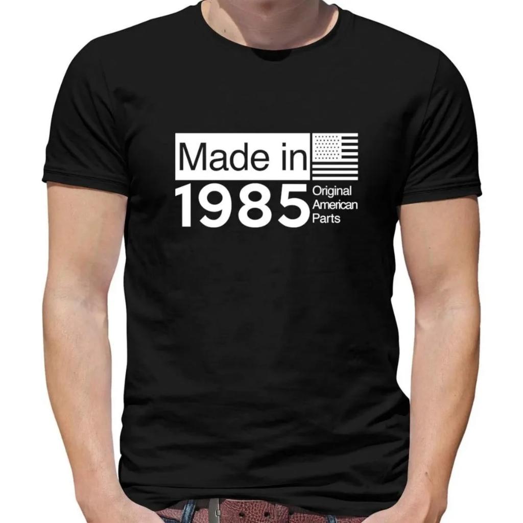 Made in 1985 USA Parts Mens Fashionable Casual Summer Cotton T-Shirt Daily Life Round Neck Male Short Sleeve Printed T-shirt