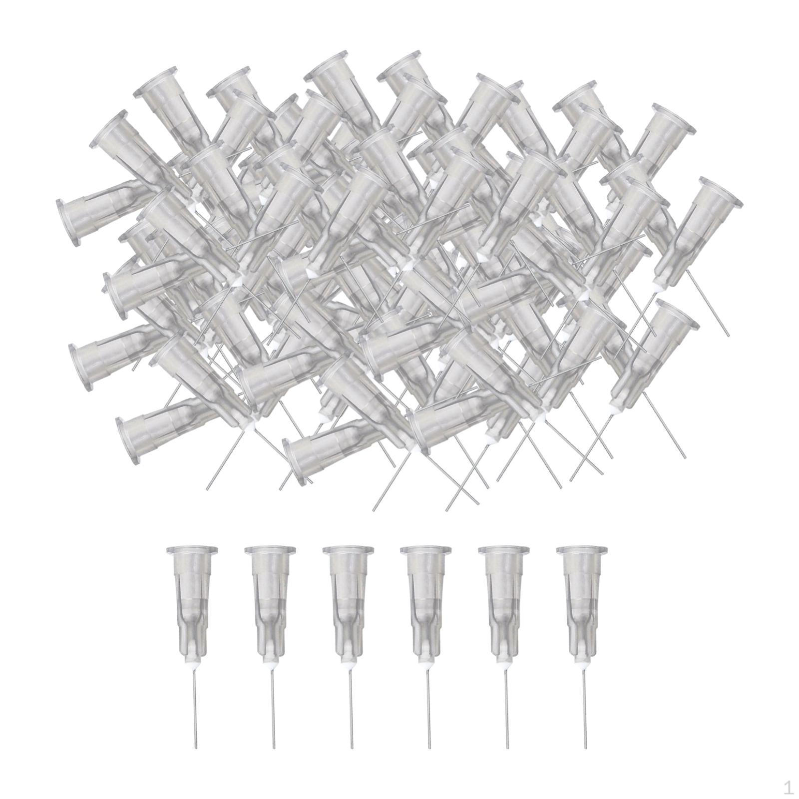 

100 Blunt Tip Dispensing Pins for Glue Application in DIY Projects серый