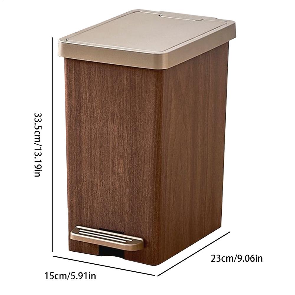 

Kitchen Trash Can Step Trash Can with Soft-Close Foot Pedal Slim Wastebasket Trashcans for Living Room Bathroom Garage Dorm Room