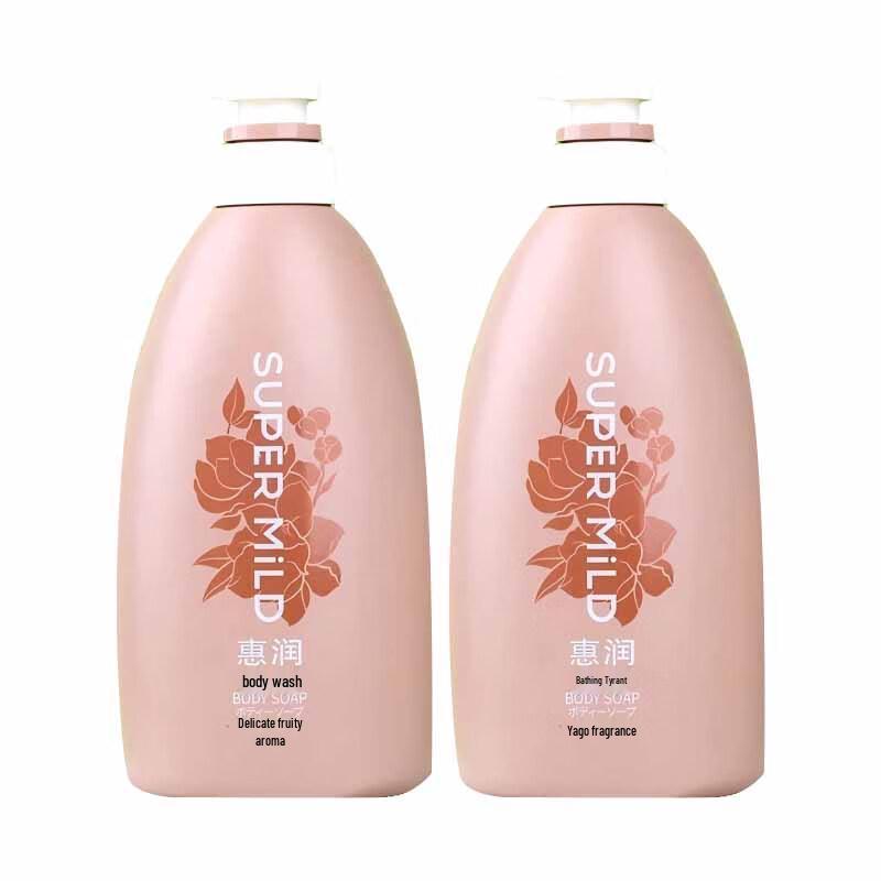 HUI RUN Unisex Hydrating Shower Gel - Fruity Scent (2x590ml)