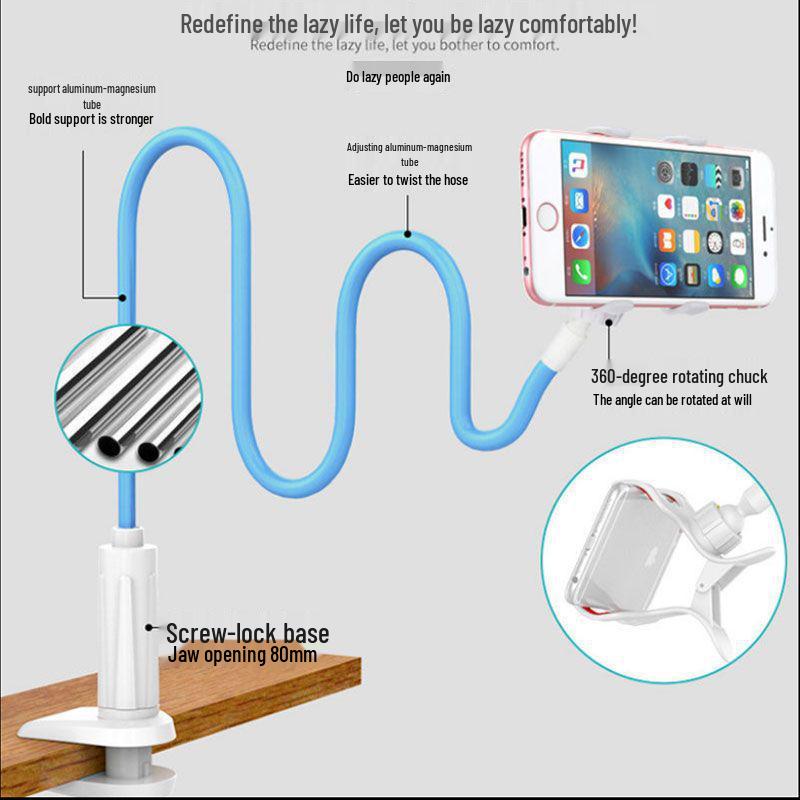 Universal Adjustable Bedside Phone & Tablet Holder for TV Viewing