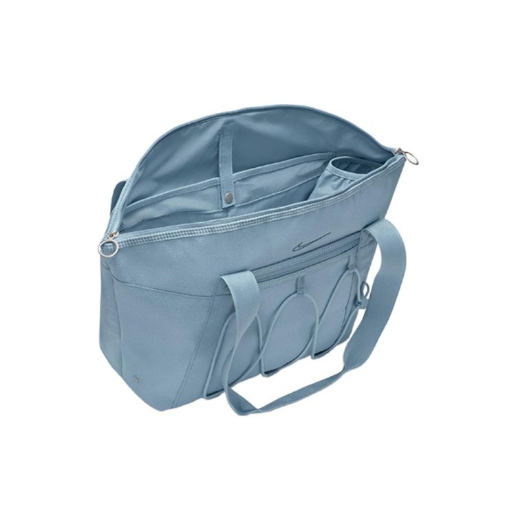 Nike Large Capacity Sports Strap Training Fabric Tote Bag Women Tote Bags Gray Blue CV0063-494