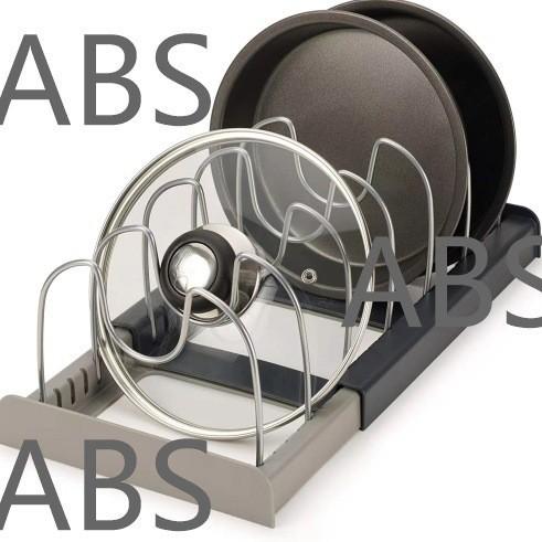 Kitchenware Storage Rack Countertop Extendable Pot Cover Rack Kitchenware Storage Shelf Draining Dish Tray Extendable Drawer XL