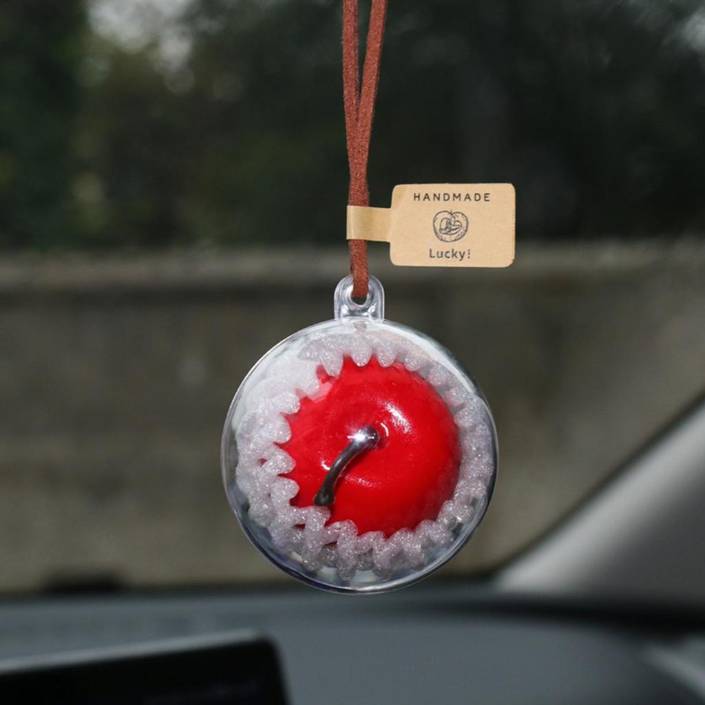 Car Ornament Rearview Fruit Cute Decor Rearview Mirror Hangable Accessories For Vehicle Interior Christmas Tree Truck Women Men