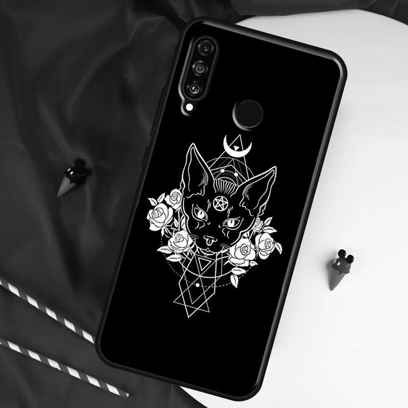 Witchcraft Witch Cat For Huawei Nova 8i 7i 11i 12i 12s 9 10 SE Y90 Y60 Y70 Y72 Y61 Y91 P30 P40 Lite P60 Pro Case