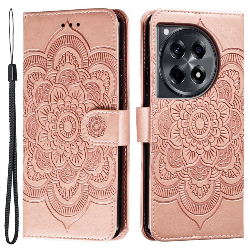 For OnePlus Ace 3 5G Case PU Leather Mandala Imprinted Design Wallet Phone Cover