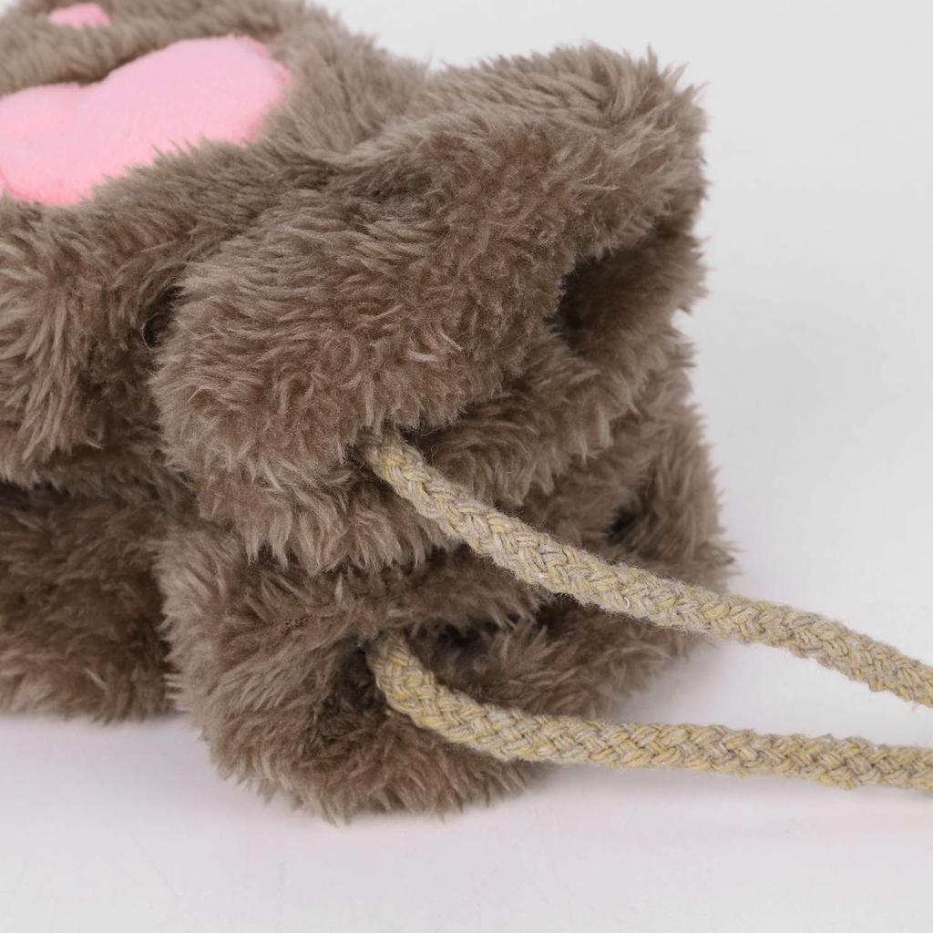 cat paw gloves for fall and winter Perfect for or cat Perfect for school cultural and other Khaki Cute, fluffy, half-finger cosplay. Halloween,