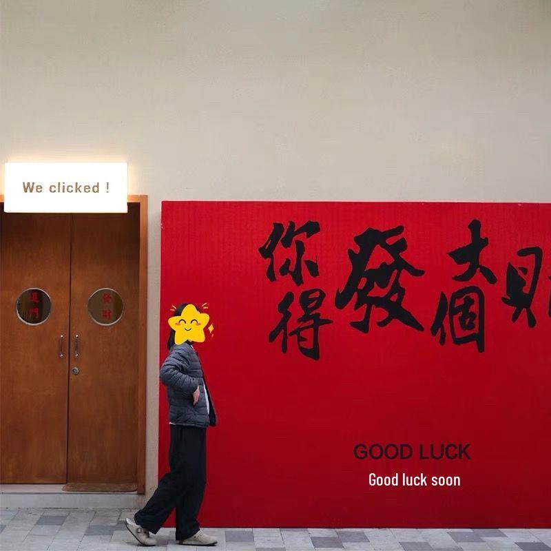 Princess Prosperity Festive Check-In Tapestry - Extra Large National Tide Hanging Cloth