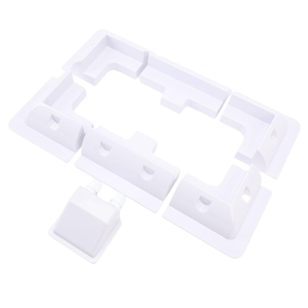 Solar Panel ABS Corner Brackets Solar Panel Mounting Brackets Kit Widely Used for RVs Vehicles Sheds Garages White