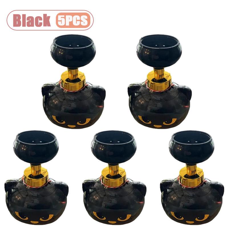 1-10PCS Cat Paw Print Foaming Soap Dispenser Refillable Black Kitten Hand Wash Bottle for Bathroom Countertop Halloween Decor