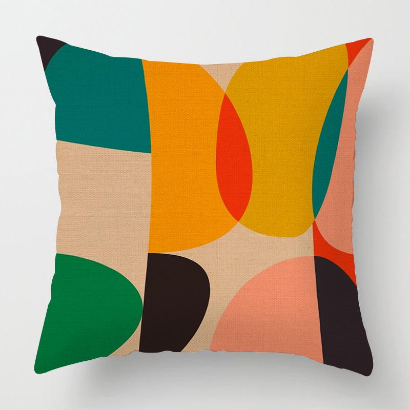 Home Decor Geometric & Abstract Patterned Pillow Covers Pattern Cushion Cover Suitable For Sofa Bedroom Car Pillow Cover