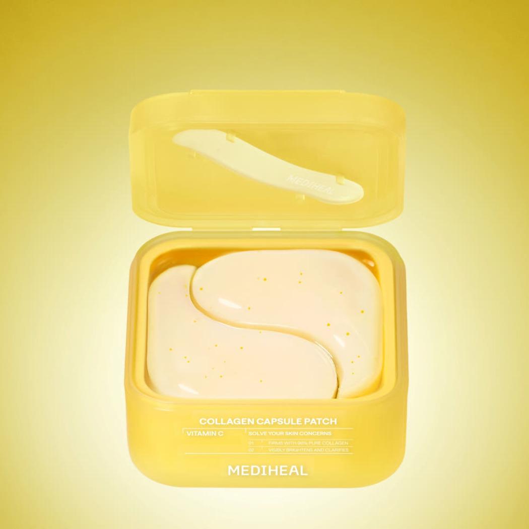 MEDIHEAL Collagen Capsule Eye Patch with PDRN & Vitamin C Brightening Hydrogel Eye Patches 60 Patches 1 Pack (60 Patches)