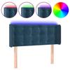 VidaXL Tête de Lit à LED Meuble de Chambre à Coucher Accessoire de Lit Simple Tête de Cadre de Lit Intérieur Bleu Foncé 3123716