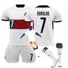 Premium White 7 C.ronaldo Football Kit Set With Original Socks 2022 World Cup Edition