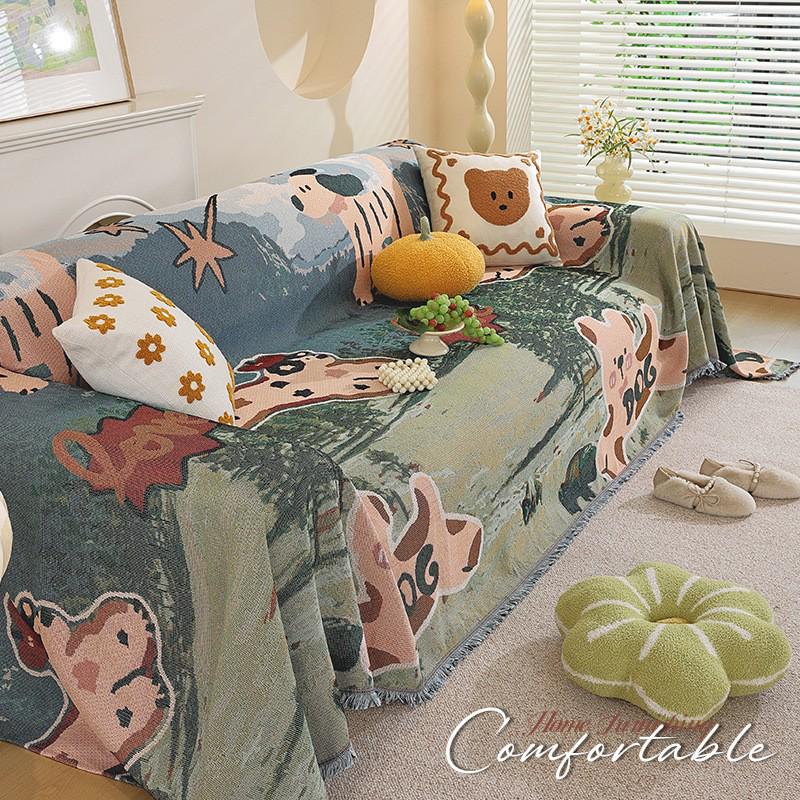 High-End All-Season Anti-Scratch Sofa Cover with Custom Cushion