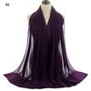 Good Stitching Muslim Chiffon Hijabs for Women Solid Chiffon Shawl Scarf Head Wraps Foulard Femme Hijab Scarves Muslim Turban