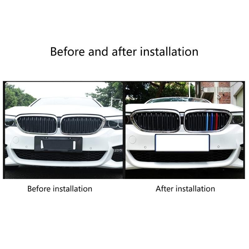 Clip In Front Grille Inserts 3 Colors Trims Strips Grills Cover Grill Cover Clip for 3/4/5/6/7Series Accessories Durable
