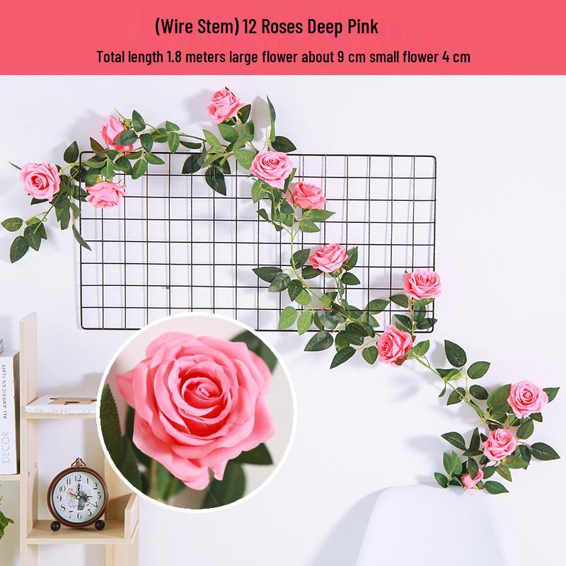 Artificial Rose Vine Hanging Basket and Arch Decoration