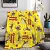 Curious George Throw Lightweight 240g Flannel Blanket Soft Skin-friendly for Summer Cooling