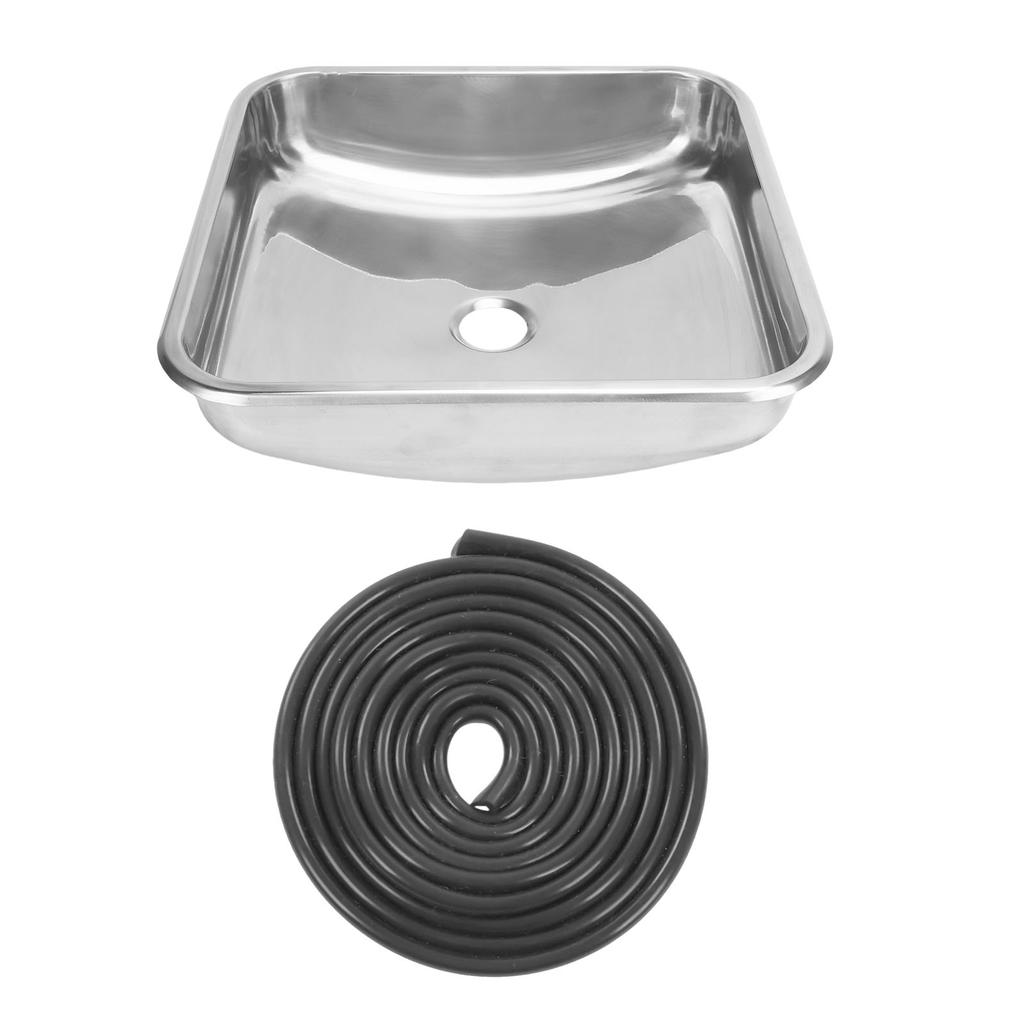 Wohnmobil Spüle 304 Edelstahl 13 X 13 X 3.1in Quadratisches Küchen-Badezimmer Waschbecken Spüle mit 40mm