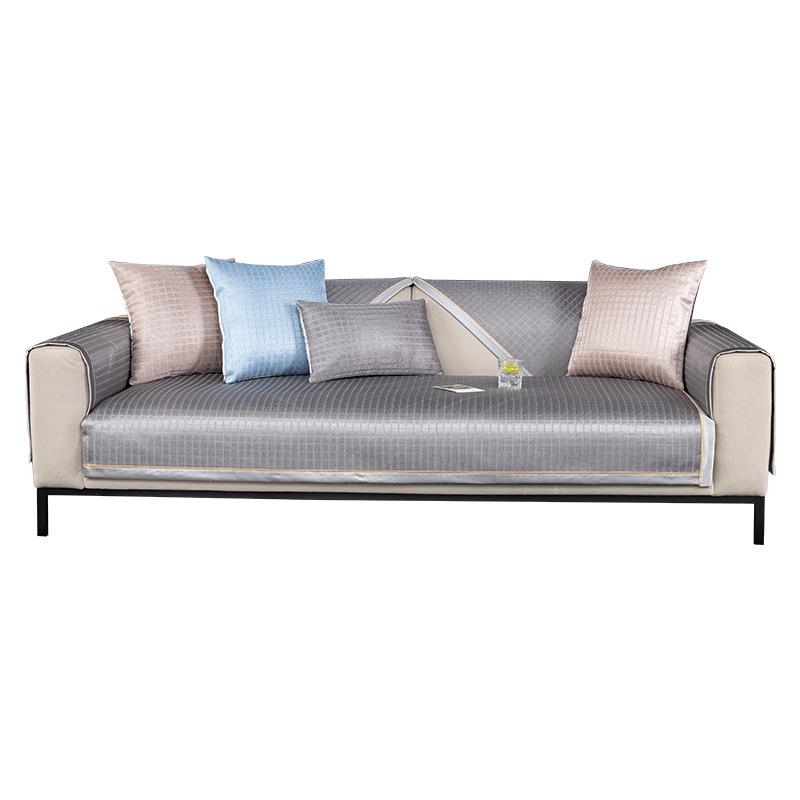 Light Luxury Sofa Cushion Summer Ice Silk Mat Seat Cushion Non-Slip Summer Modern Living Room High-End Leather Sofa Cover Towel