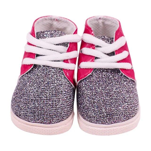 Doll Shoes Boots Handmade Plush Boots 7cm Shoes for 18 Inch American 43cm Baby Born Doll Accessories