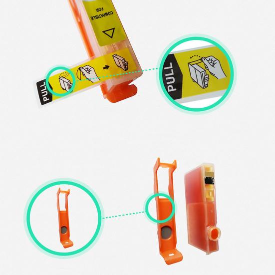 4Pcs Compatible Ink HP 655 Deskjet Cartridges for 3525 4615 4625 5525 6520