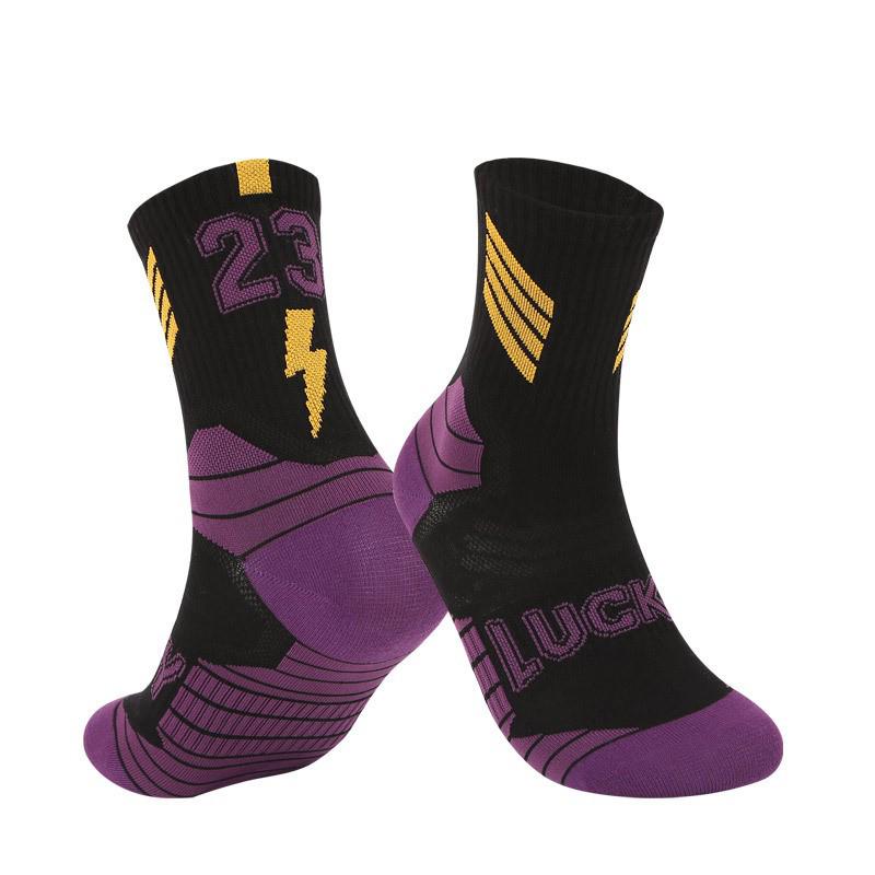 Youth Non-Slip Knee-High Basketball Socks - Breathable Combed Cotton for Big Kids and Boys