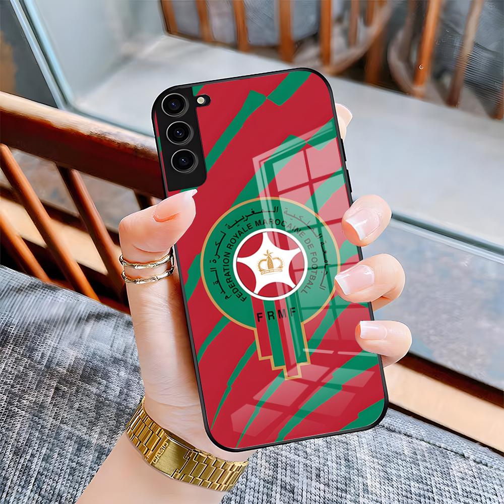Morocco Flag Phone Case For Samsung A25 A13 A33 5G A54 A36 A35 A56 A52 A14 Shockproof Glass Cover
