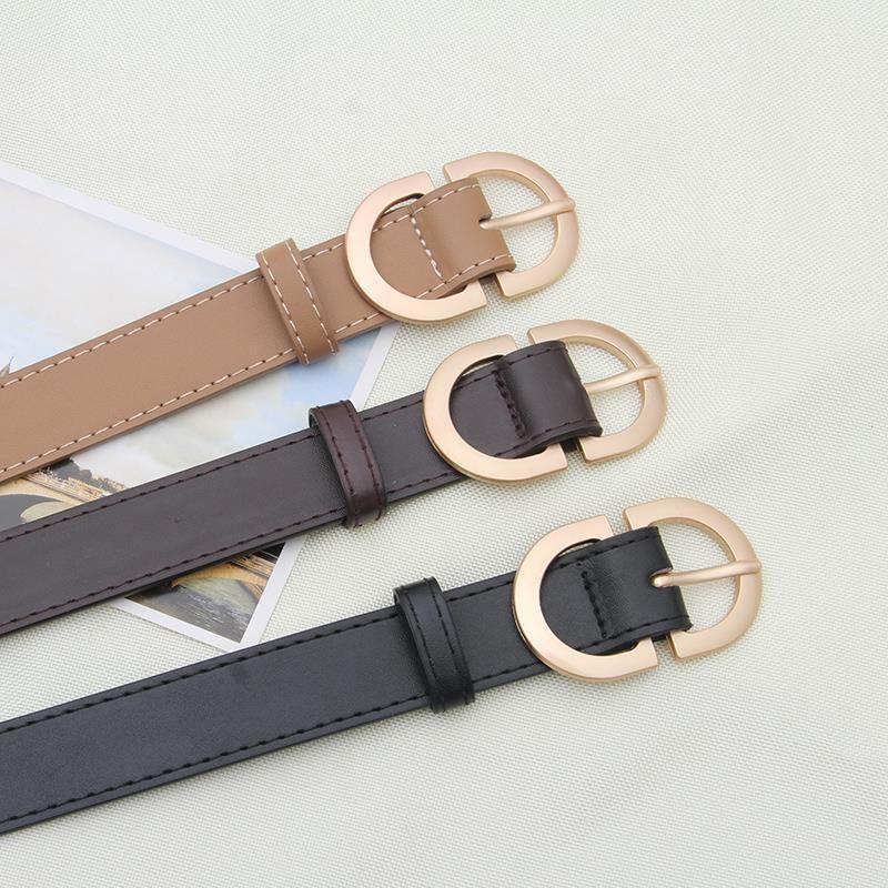 Trendy Korean Style Simplistic Black Pu Belt Perfect For Summer Outfits