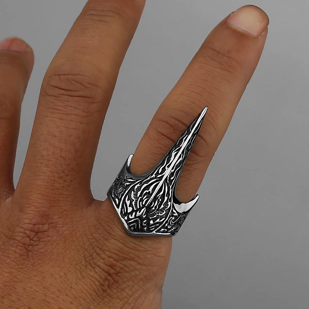 Kayi Obasi Flag Ottoman Empire Ring for Men Alien Fashion Motorcycle Stainless Steel Jewelry Gift