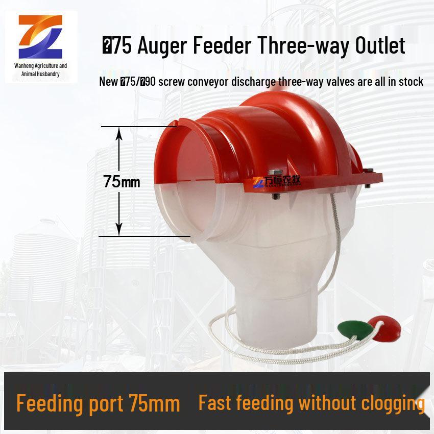

Automatic 3-Way Screw Conveyor Feeder with 75/90 Main Pipe for Pig Farm