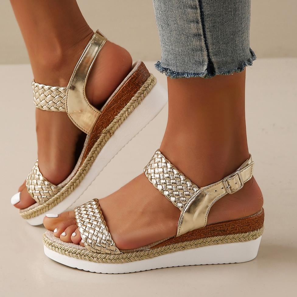 Módní dámské klínkové sandály na platformě Módní Pohodlné Trendy Protiskluzové Boty Dámská Letní Venkovní Obuv Sandály Zapatos De Mujer