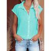 YYFS Moda damă ocazional vară primăvară culoare uni imprimeu mânecă scurtă cu gât POLO Bluze și cămăși