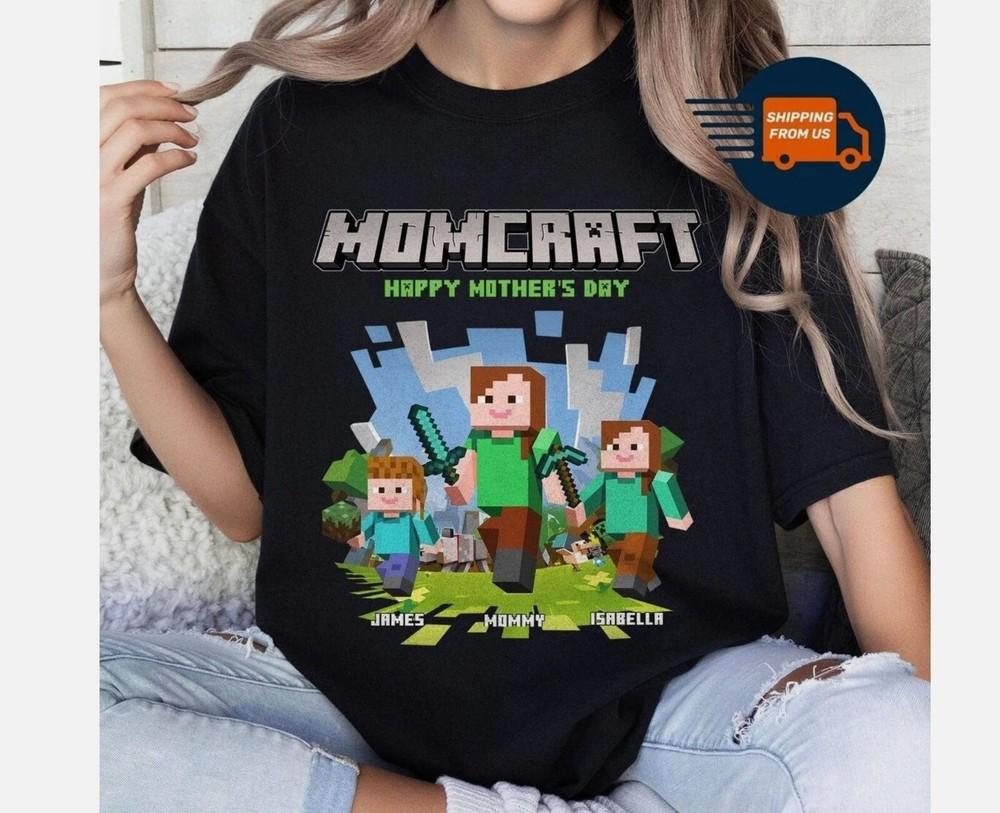 MomCraft T-shirt, A Mine.craft Movie Shirt, Chicken Jockey Gaming,Father_ wbr/ s Day Unisex T-Shirt L
