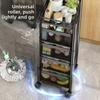 Multi-layer Kitchen Shelves Large Capacity Rotatable Shelf Durable Storage Trolley  Living Room