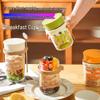 Portable Sealed Glass Cup with Lid for Oatmeal, Milkshake, Yogurt, Cereal, Water, or Salad