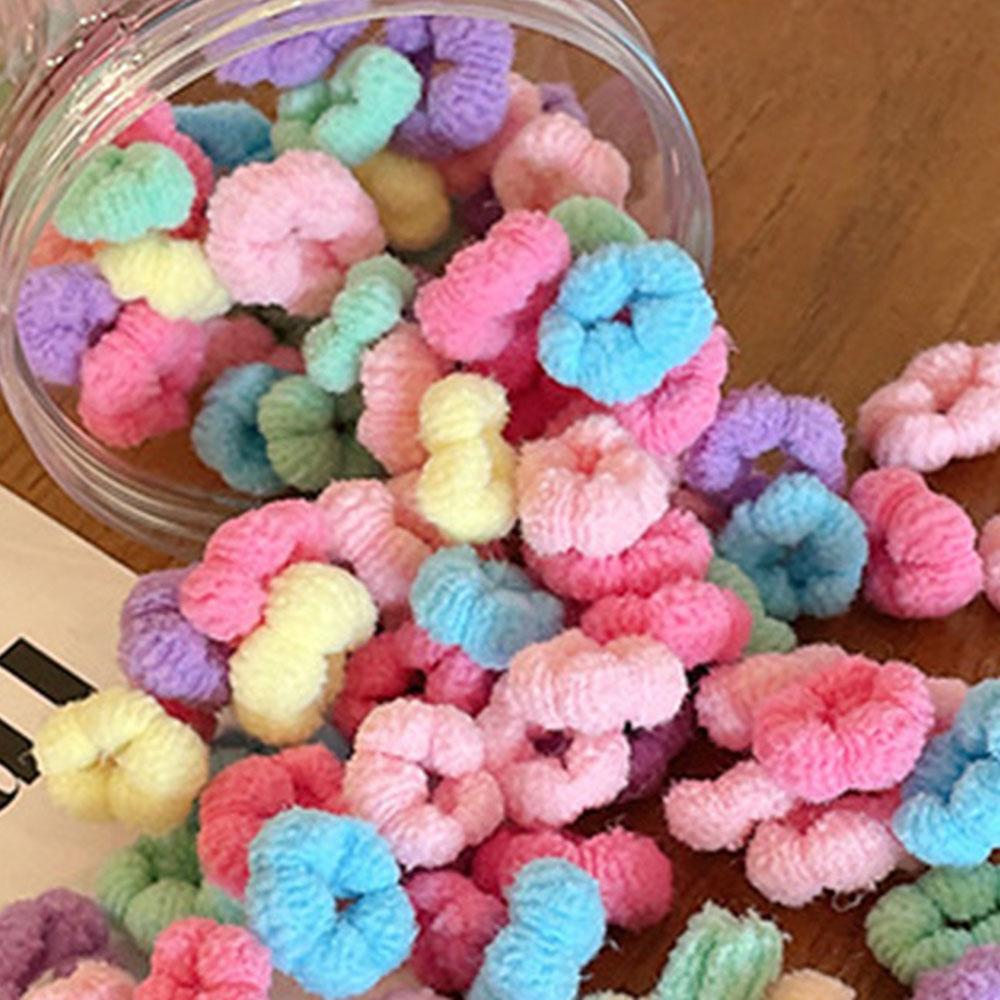 100 Stück Süßigkeitenfarben Kleine Hunde Haargummis für Haustierpflege, Keine Haarschädigung