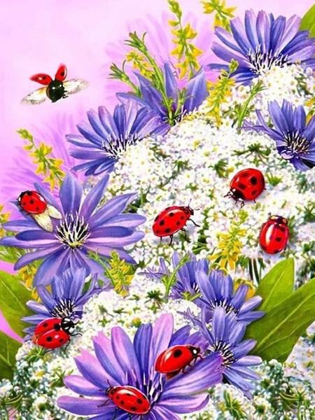 Full Drill Diamond Painting Children Diamond Embroidery Garden Mosaic Portrait Cross Stitch Children's Room Decor