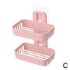 Scatola per Sapone da Appendere alla Parete Portasapone Drenante Accessori da Bagno Contenitore Senza Foratura Vassoio per Sapone a Ventosa Tazza Piatto Sapone per Piatti X6C2
